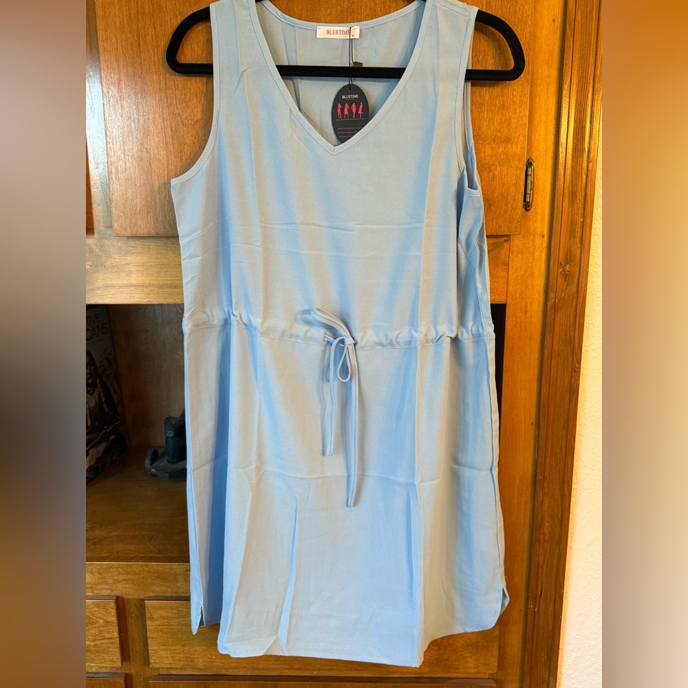 Blue Sleeveless Dress